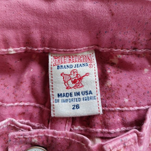 True Religion Halla Pink Skinny Distressed Denim Jeans - Picture 8 of 12